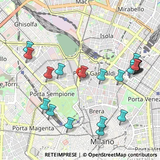 Mappa CAP, 20121 Milano MI, Italia (1.2595)