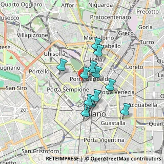 Mappa CAP, 20121 Milano MI, Italia (1.3525)