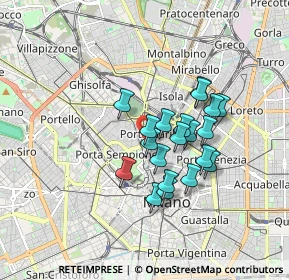 Mappa CAP, 20121 Milano MI, Italia (1.34)