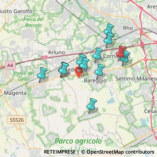 Mappa Via Cascina Parini, 20018 Sedriano MI, Italia (3.13333)