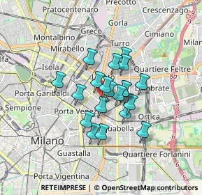 Mappa Via Rodolfo Farneti, 20129 Milano MI, Italia (1.1305)