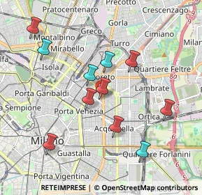 Mappa Via Rodolfo Farneti, 20100 Milano MI, Italia (1.84545)