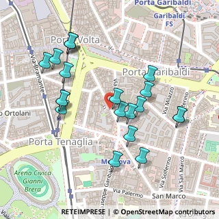 Mappa Via Volta Alessandro, 20121 Milano MI, Italia (0.25)