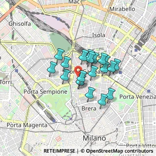 Mappa Via Volta Alessandro, 20121 Milano MI, Italia (0.6)