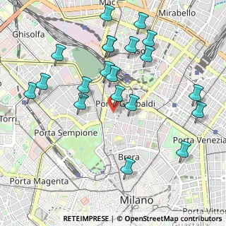 Mappa Via Volta Alessandro, 20121 Milano MI, Italia (1.096)