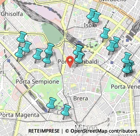 Mappa Via Volta Alessandro, 20121 Milano MI, Italia (1.1265)