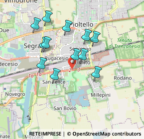 Mappa Via Grazia Deledda, 20096 Pioltello MI, Italia (1.62583)