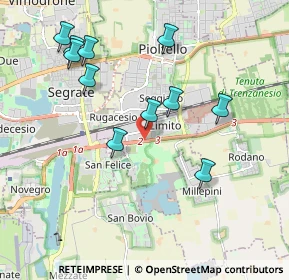 Mappa Via Grazia Deledda, 20096 Pioltello MI, Italia (1.98091)