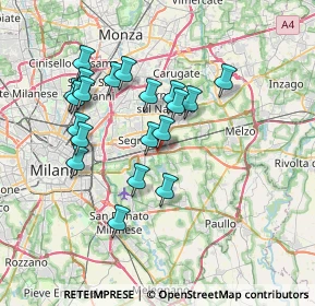 Mappa Via Grazia Deledda, 20096 Pioltello MI, Italia (6.613)