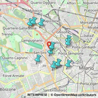 Mappa Via Silva, 20149 Milano MI, Italia (1.72667)
