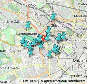 Mappa Via Albani Francesco, 20149 Milano MI, Italia (1.299)