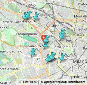 Mappa Via Albani Francesco, 20149 Milano MI, Italia (1.72667)