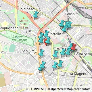 Mappa Via Albani Francesco, 20149 Milano MI, Italia (0.9275)