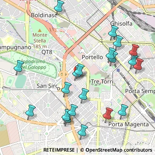 Mappa Via Silva Guglielmo, 20149 Milano MI, Italia (1.2445)