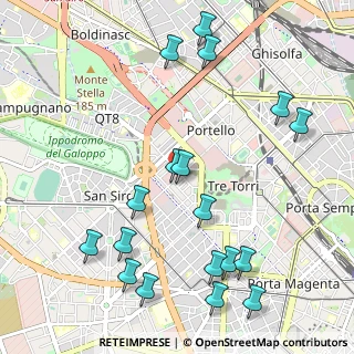 Mappa Via Silva, 20149 Milano MI, Italia (1.25722)