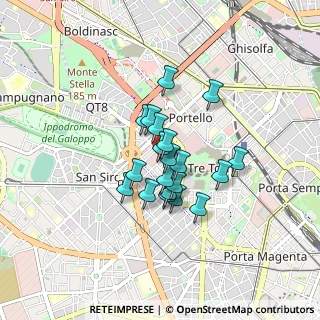 Mappa Via Albani Francesco, 20149 Milano MI, Italia (0.5715)
