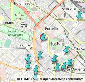 Mappa Via Albani Francesco, 20149 Milano MI, Italia (1.37714)
