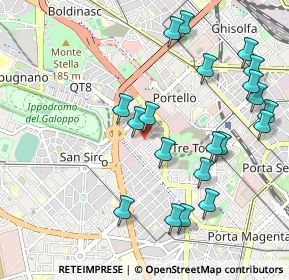 Mappa Via Albani Francesco, 20149 Milano MI, Italia (1.111)