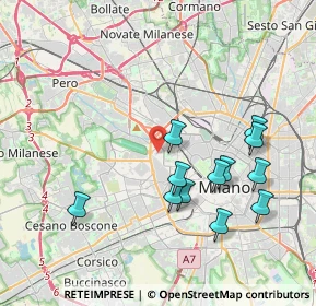 Mappa Via Albani Francesco, 20149 Milano MI, Italia (3.86833)