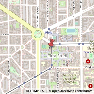 Mappa Piazza Leonardo da Vinci, 7, 20133 Milano, Milano (Lombardia)
