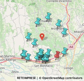 Mappa 37030 Montecchia di Crosara VR, Italia (7.7995)