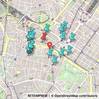 Mappa Viale Monte Santo 7 TEMPORANEAMENTE C, 20124 Milano MI, Italia (0.411)