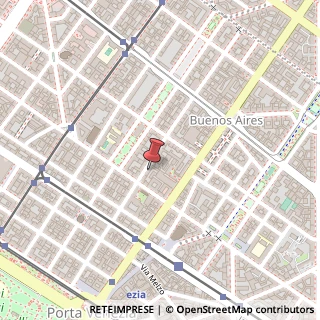Mappa Via Alessandro Tadino, 18, 20124 Milano, Milano (Lombardia)