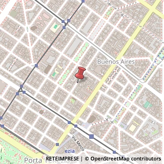 Mappa Via Alessandro Tadino, 20, 20124 Milano, Milano (Lombardia)