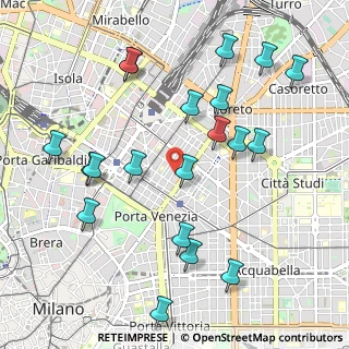Mappa Via Alessandro Tadino, 20124 Milano MI, Italia (1.1325)