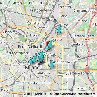 Mappa Via Alessandro Tadino, 20124 Milano MI, Italia (1.45167)