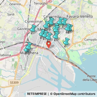 Mappa Via Ca' Marcello, 30172 Mestre VE, Italia (1.61294)