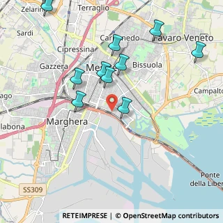 Mappa Via Ca' Marcello, 30172 Mestre VE, Italia (2.28818)