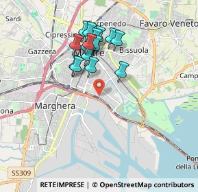 Mappa Via Ca' Marcello, 30172 Mestre VE, Italia (1.58813)