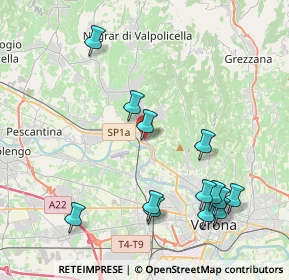 Mappa Via San Cristina, 37124 Parona VR, Italia (4.53231)