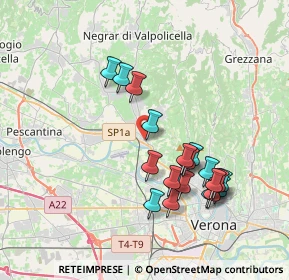 Mappa Via Valpolicella, 37124 Parona VR, Italia (3.633)