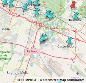 Mappa Via Giovanni Pascoli, 25010 Borgosatollo BS, Italia (6.0375)