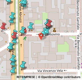 Mappa Via Sansovino, 20131 Milano MI, Italia (0.075)