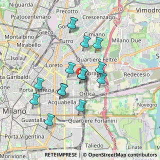 Mappa Via Celeste Clericetti, 20133 Milano MI, Italia (1.66733)