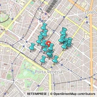 Mappa Via Lodovico Settala, 20124 Milano MI, Italia (0.3005)