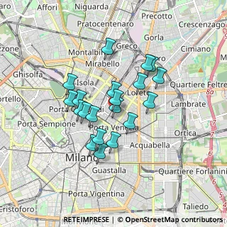Mappa Via Lodovico Settala, 20124 Milano MI, Italia (1.3705)