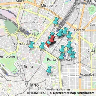 Mappa Via Raimondo Franchetti, 20124 Milano MI, Italia (0.6115)