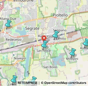 Mappa Strada Provinciale, 20096 Pioltello MI, Italia (3.53667)
