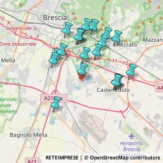 Mappa Via Bettole, 25010 Borgosatollo BS, Italia (3.745)