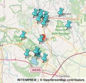 Mappa 13882 Cerrione BI, Italia (7.28833)