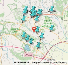 Mappa 13882 Cerrione BI, Italia (7.08421)