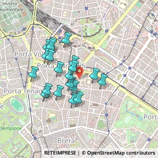 Mappa Via Castelfidardo, 20121 Milano MI, Italia (0.3905)