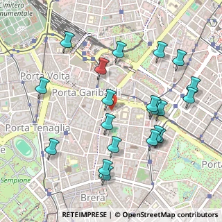 Mappa Via Castelfidardo, 20121 Milano MI, Italia (0.544)