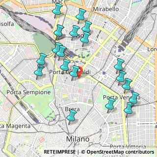 Mappa Via Castelfidardo, 20121 Milano MI, Italia (1.125)