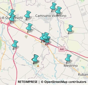 Mappa Via Alcide de Gasperi, 36040 Grisignano di Zocco VI, Italia (4.15714)