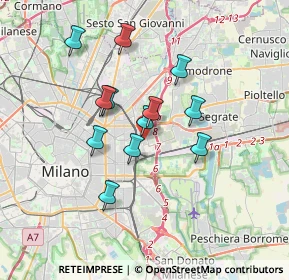 Mappa Via Gaetano Crespi, 20134 Milano MI, Italia (2.88833)